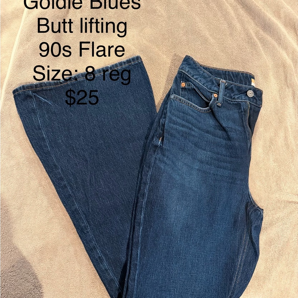 Goldie Blues Butt Lifting 90s Flare Jeans - Blue